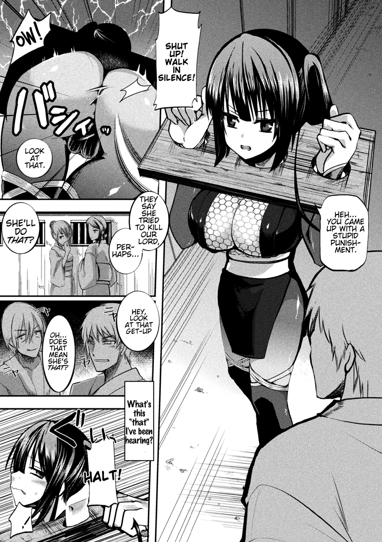 Hentai Manga Comic-Imprisoned In Guillotine Restraints-Read-4